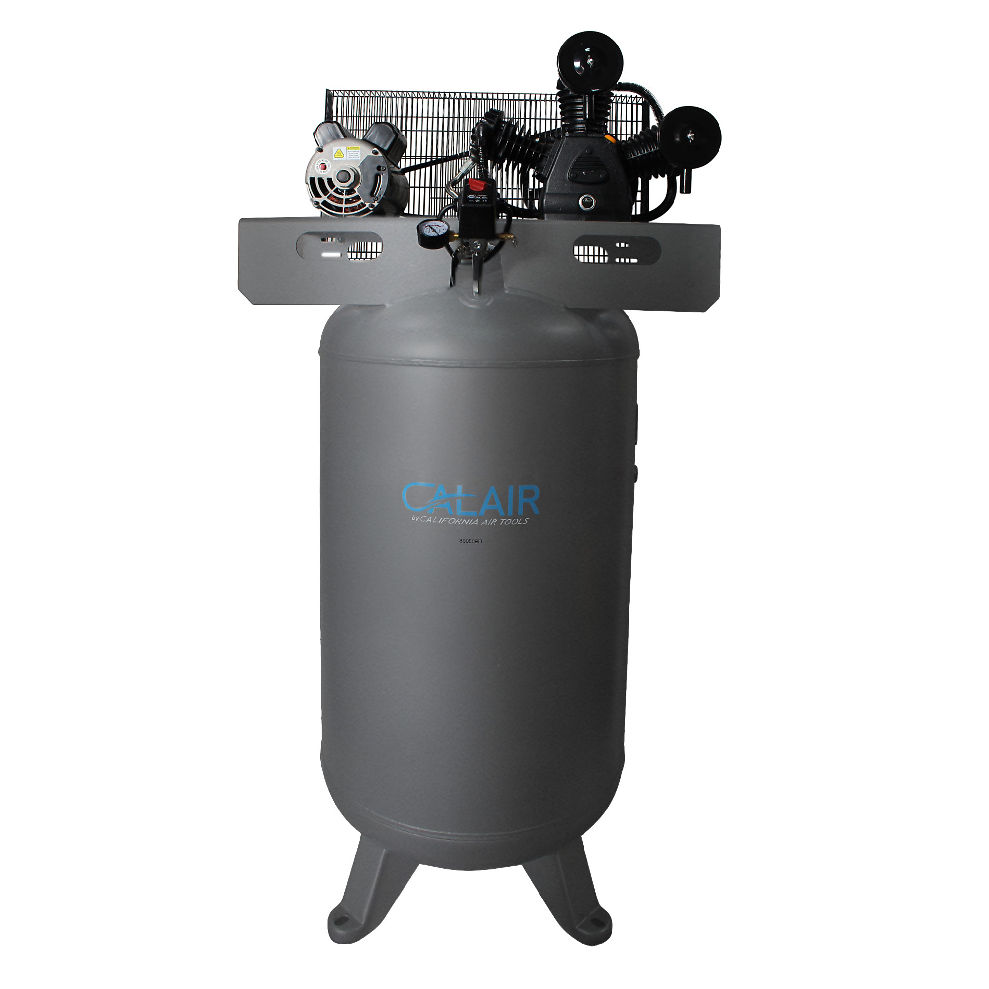 California Air Tools, CALAIR 80050BD 80Gal 6Hp AirCompressor, Horsepower 5 HP, Air Tank Size 80 Gal, Volts 230 Model# 80050BD